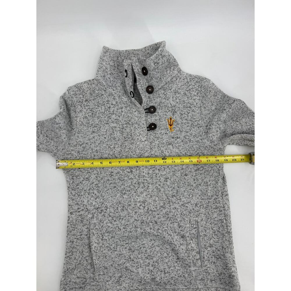 Champion Elite ASU Sun Devils Gray Marled Button Pullover Sweater Womens Small - Picture 9 of 9